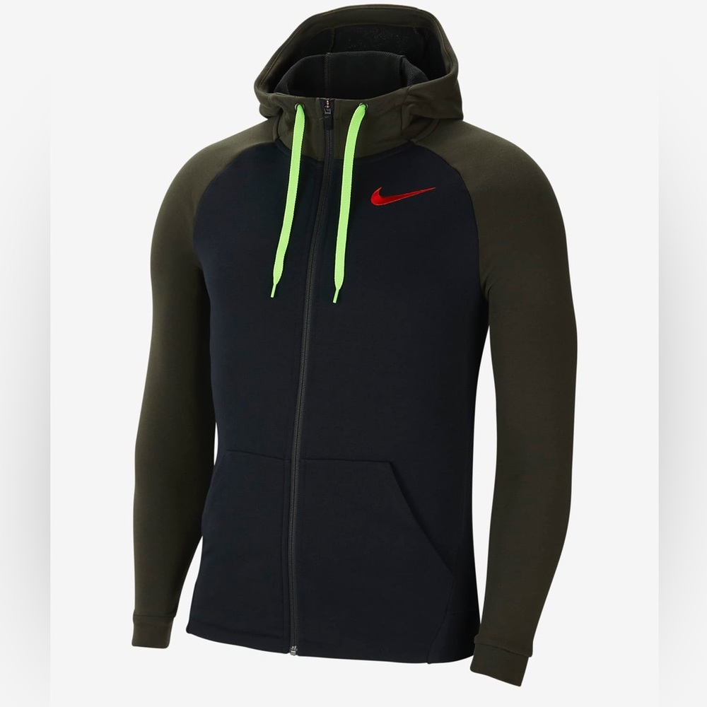 Nike Dri-FITMen's Full-Zip Fleece Training Hoodie Swoosh Mens XL Standard Fit